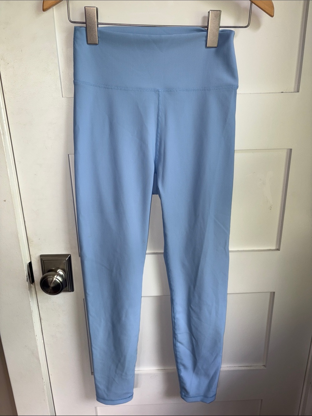Wilo the Label Light Blue Ribbed Leggings